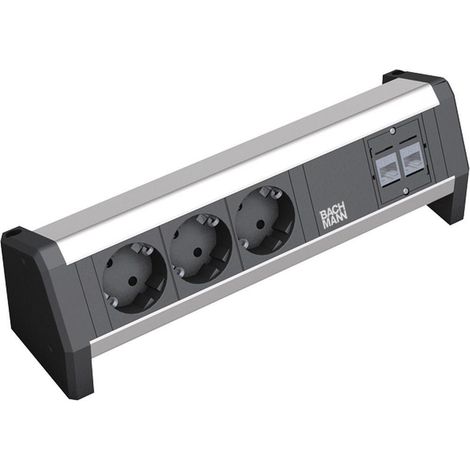 Bachmann DESK multiprise bureau aluminium noir 15 cm (1/3)