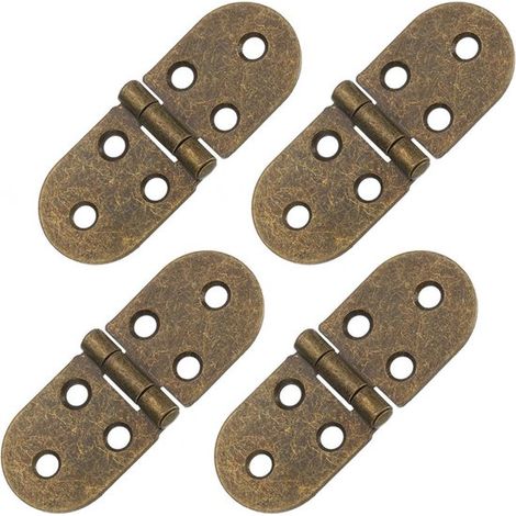 Cerniera pieghevole in acciaio inox, cerniera pieghevole industriale, confezione da 4, cerniera rotonda pieghevole a 180°, cerniera pieghevole in acciaio inox per tavoli pieghevoli, ecc. (1/5)