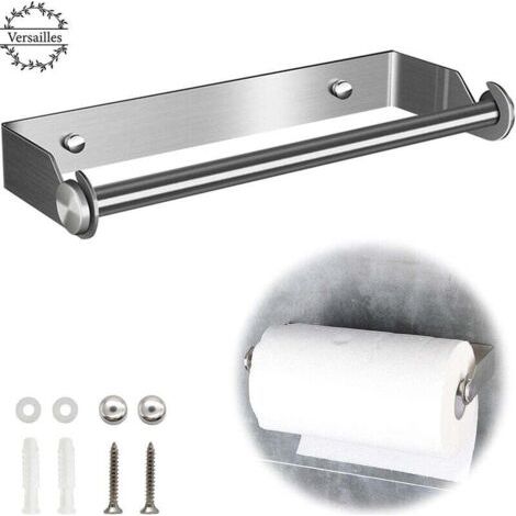 Porte essuie-tout Support pour Porte Papier Cuisine Essuie Tout en Acier Inoxydable Distributeur Dérouleur Essuie Tout Porte Rouleau de Cuisine Mural (1/5)