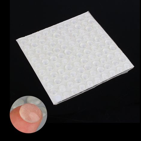 100 Stück selbstklebende, halbrunde Silikonfüße, Antirutschpads für Möbel und Türen, 8 x 2,5 mm (1/5)