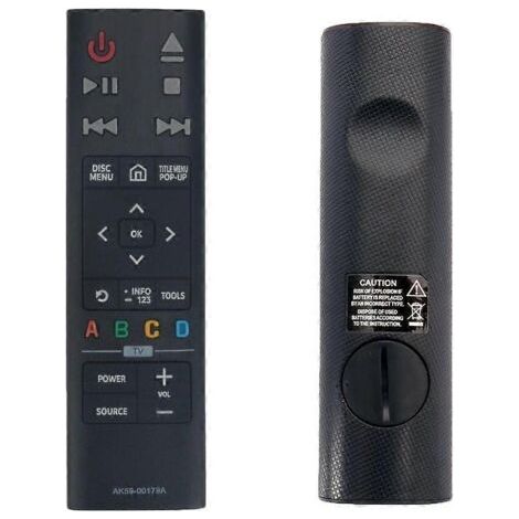 Pair AK59-00179A compatible avec les télécommandes des lecteurs Blu-ray Samsung UBD-K8500/ZA et UBD-KM85C/ZA.