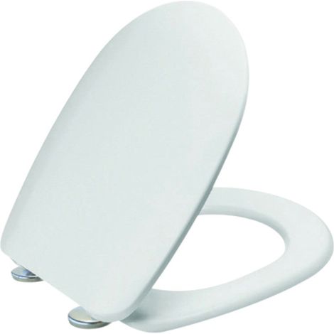 Sedile wc termoindurente bianco con cerniere in acciaio Inox Passepartout (1/3)