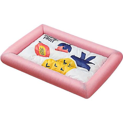 1. Kühlendes Kissen für Welpenbetten, rosa Ananas-Muster, Größe S, weiche Matratze für Kätzchen und kleine Hunde.