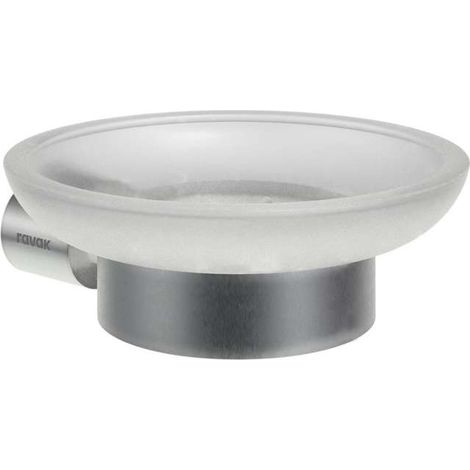 Ravak Fold - Jabonera con soporte, cristal/acero inoxidable cepillado X07P1344 (1/3)