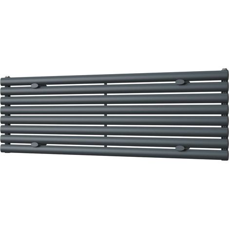 Omeara Axis - Anthracite Horizontal Radiator H464mm x W1400mm Single Panel (1/3)