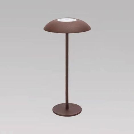 Lampe de bureau LED douce pour les yeux avec interrupteur tactile en métal créatif, adaptée à la salle à manger, à la chambre et à la table de chevet (marron).