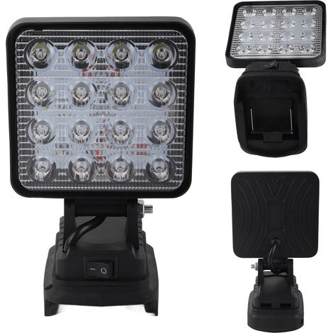 Projecteur de travail LED sans fil 18 V alimenté par batterie au lithium, ultra-lumineux, pour la sécurité extérieure (compatible BL1830, 1840, 1850) (1/5)