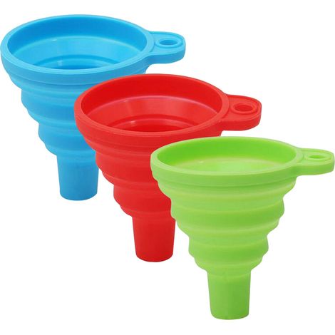 Entonnoir pliable en gel de silice pour emballage, petit entonnoir pour huile, vinaigre et vin (1/5)