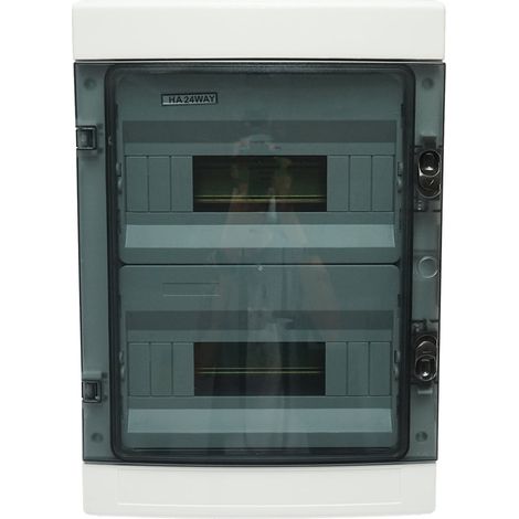Pannello portafusibili da superficie 2 file, 24 moduli 420x298x138mm IP65 Breckner Germany (1/5)