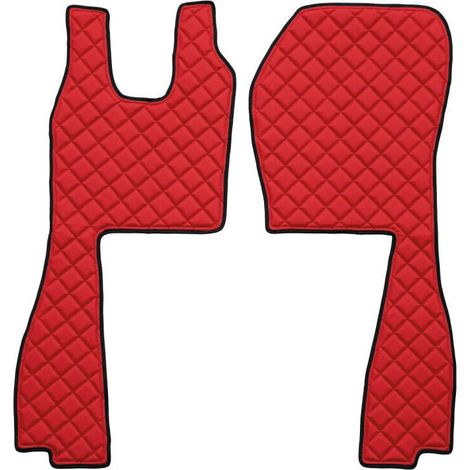Coppia tappeti in Skeentex - Rosso - compatibile per Scania R Serie 6 (09/0908/13) sedile pass. pneumatico