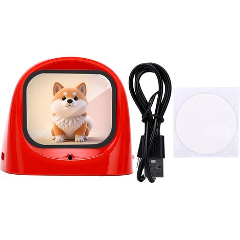 Al Desk Robot Companion Reconnaissance des émotions Partenaire de connaissances des animaux de compagnie pour voiture Rouge (1/5)