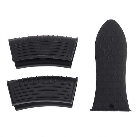 Manique de poêle anti-chaleur, lot de manchons de protection pour poignée, housse de récipient, accessoire de cuisine, set de gants isolants, solution pratique pour saisir sans brûlure. (1/5)