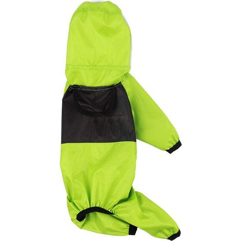 Manteau de pluie imperméable pour chien et animal domestique avec capuche transparente, en plastique, couleurs rose rouge rouge vert, tailles XS S M L XL XXL 3XL 4XL, 1 pièce (1/3)