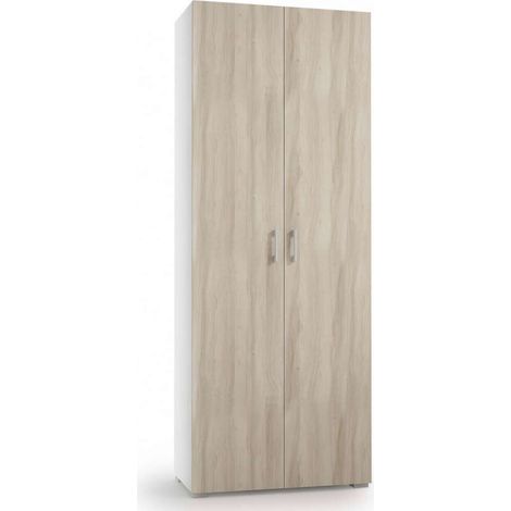 Armadio Multiuso 2 Ante - Marrone Rovere 72x195h cm (1/5)