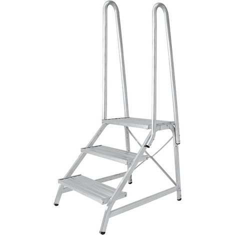 Marchepied alu 2 marches - Hauteur max. de travail 2.48m - 6875/02-54896/KIT