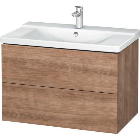 Duravit L-Cube Mueble de pared, ancho 820mm, profundidad 481, 2 cajones, se ajusta a la pared. Artículo 233285, color: Cerezo del Tesino - LC624707373 (1/4)