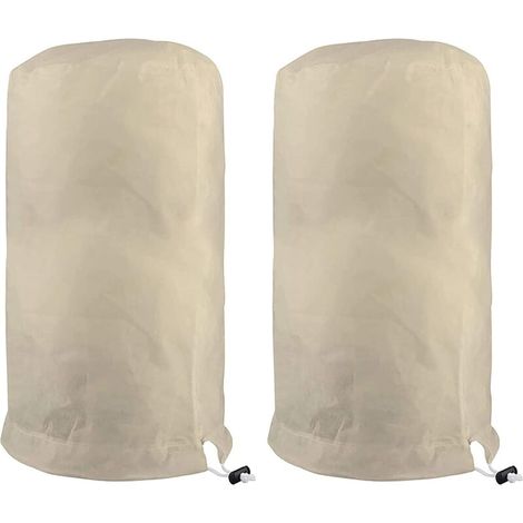 Voile D'hivernage Plante, Voile Hivernage Olivier, Voile Dhivernage Arbre, Housse De Protection Tomate Citronnier, Housse Hivernage pour Plantes Sac Vegetaux Jardin Tissu Non Tissé (120×180cm, Beige)