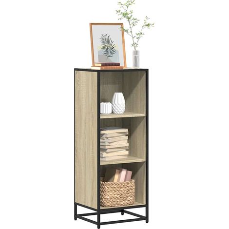 Armario de libros contrachapada color roble 40x35x107,5 cm