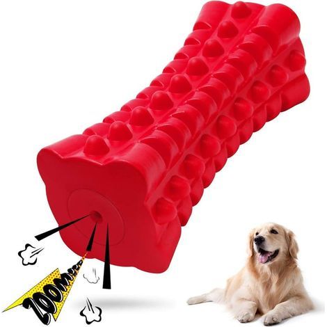 Unzerstörbares Quietschspielzeug für Hunde – Robustes Kauspielzeug aus Gummi für große, temperamentvolle Hunde, langlebig und sicher für interaktives Spielen