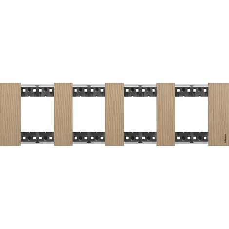 Living Now plaque noyer 4X2 modules 71V BTICINO BTKA4802M4LG (1/2)