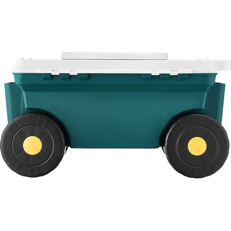 Mophorn Fahrbarer Gartensitz 520 x 310 x 280 mm, mobiler Sitzwagen, 2-in-1-Gartenhilfe, Rollsitz mit einer Tragkraft von bis zu 123 kg, praktischer Gartenhocker mit Stauraum für Jäten und Pflanzen (1/5)