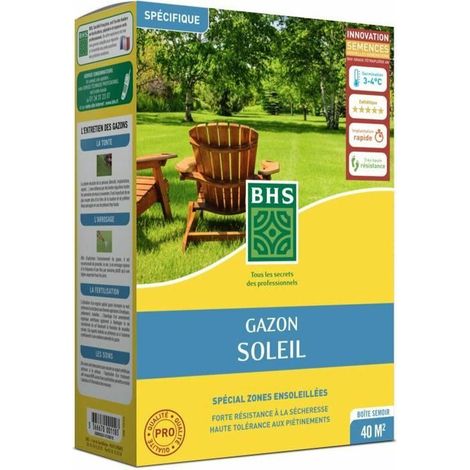 bhs Rasen Sonne Grün 1 kg Dichte Rasenmischung