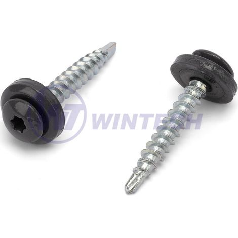 WINTECH Dachbahn UFO+EPDM 4,8 x 35 ZB rot.bohren RAL7024 CIDEK48035GBM1