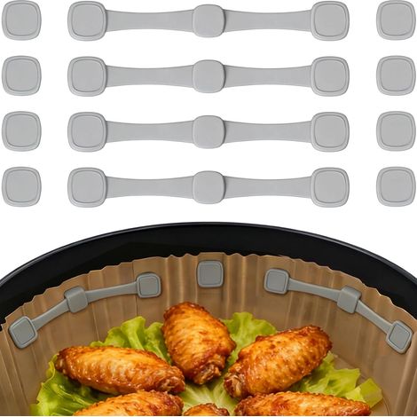 Magneti in carta pergamena per friggitrice ad aria, 12 magneti per fissare la carta pergamena alla friggitrice ad aria, magneti in silicone senza BPA, accessori magnetici per friggitrice ad aria Phili (1/5)