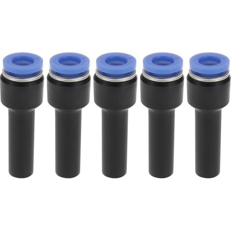 Riduttore per asta da 8 mm a 6 mm – Confezione da 5 raccordi in plastica per sistemi pneumatici e a gas, dimensioni 38,9 × 13,2 mm