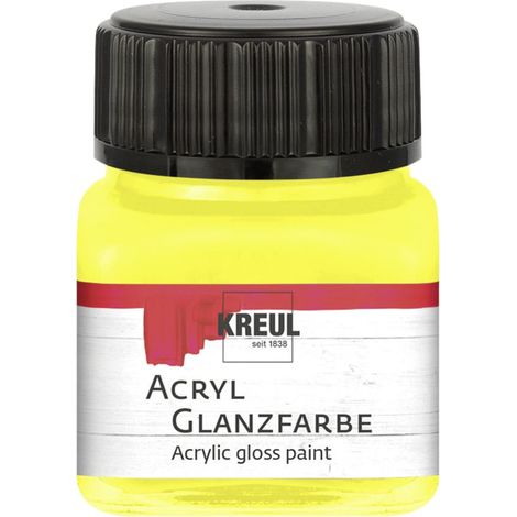 Kreul Acryl Glanzfarbe gelb 20 ml Verzierfarbe