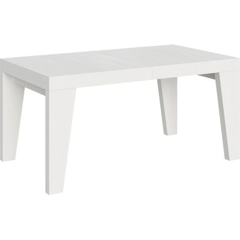 Table rectangulaire extensible 6 à 12 personnes L 160 à 264cm blanc Naxo (1/5)