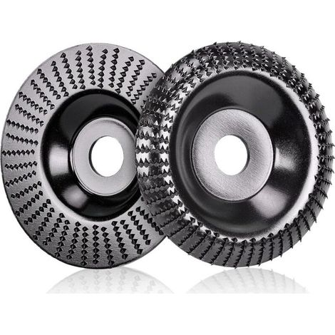 2 Pièces Disques Bois pour Meuleuse Angle Ø 125 mm x 22,2 mm, Meuleuse à Bois Rapide Couper et Disques Abrasifs pour Meuleuse d'angle, Polissage, Sculpture, Ponçage (1/5)