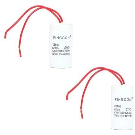 2Pcs CBB60 AC 450V Condensateur de Fonctionnement du Moteur de Cylindre conducteur 2 FilsCBB60【10UF】 (1/3)