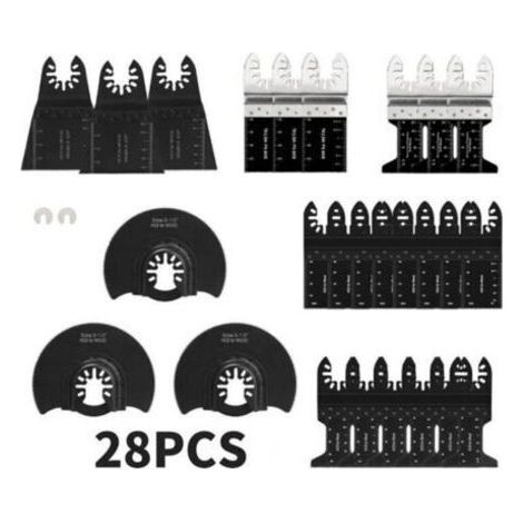 Accessoires multi-outils vibrants, lame de scie universelle pour Dewalt Ryobi Bosch, coupe du bois/métal/plastique, 28 pièces (1/5)