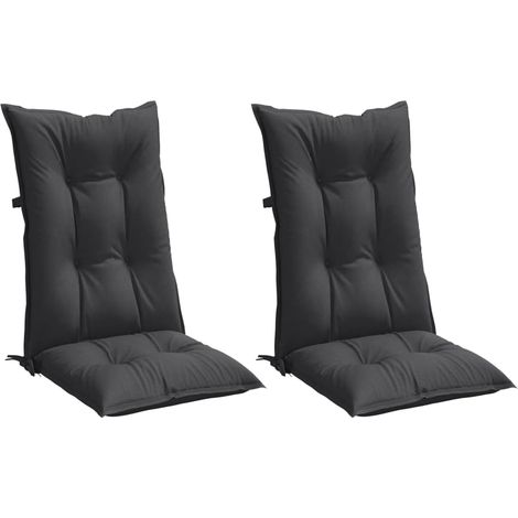 vidaXL Cuscini Sedia Schiena Alta 2 Antracite Mélange 120x50x7 Tessuto