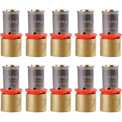 Lot de 10 Adaptateurs PER à sertir Ø12x1,1 - Cuivre à souder Femelle Ø14 - IBP Bänninger (1/4)