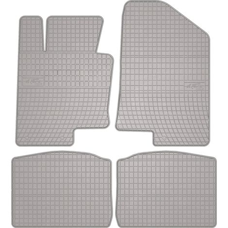 Alfombrillas de goma para coche: Kia Optima III FL sedán (2013-2015) - color gris, ajustadas (1/5)