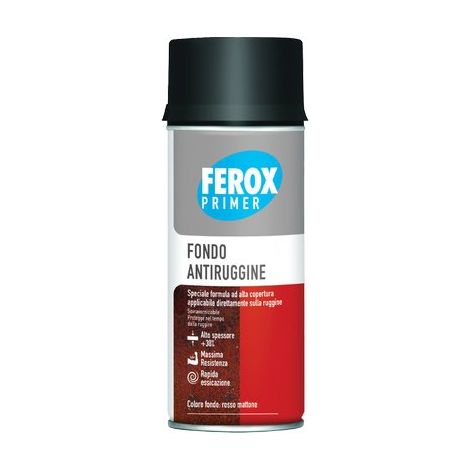 Fondo Aggrappante Spray Ferox Arexons Antiruggine Rosso 400 ml 6 Pezzi