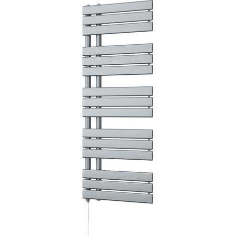 Tristan - Silver Electric Towel Rail H1292mm x W500mm 500w Standard (1/3)