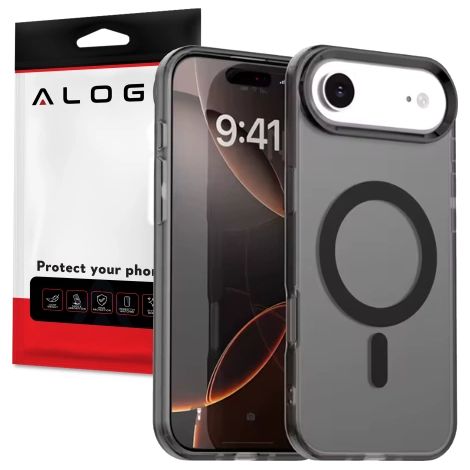 Coque pour iPhone 17 Air d'Apple - Coque mate MagSafe avec protection d'objectif, fine et résistante aux rayures, ajustement parfait - Alogy Skinny MatteCase™ Noir
