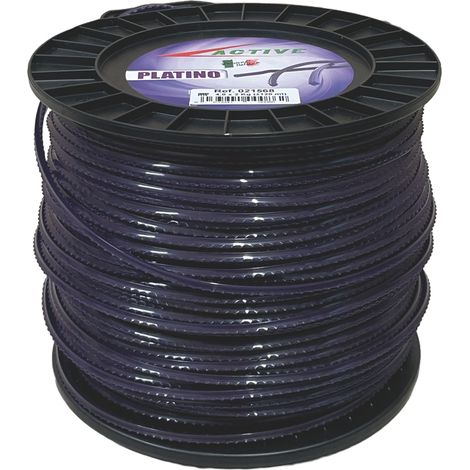 Active FILO SEGHETTATO PER DECESPUGLIATORE PLATINO Col. Viola mm. 4,0x120 mt.( kg.2)