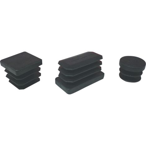 Puntali Alettati Tondi 24 Mm Plastica Nero - 200 Pz (1/2)