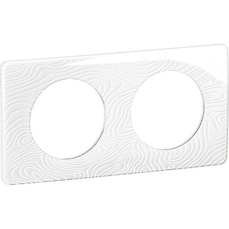 Legrand - Plaque Céliane 2 postes - Blanc Relief