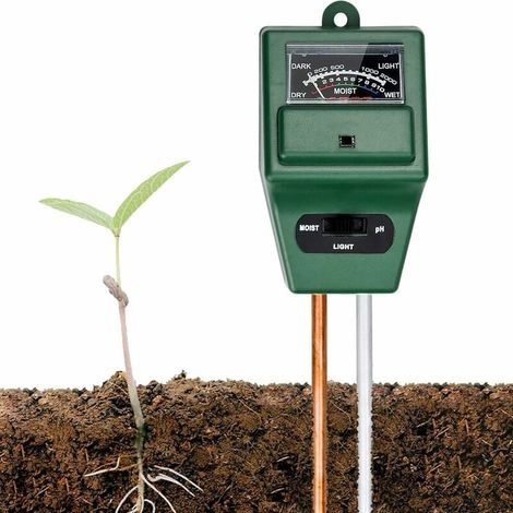 Testeur ph Terre 3 en 1 Testeur ph Sol, Soil Tester Kit Testeur Humidité Plantes PH Terre Metre Sol pour Fleurs/Herbe/Plante/Jardin/Ferme/pelouse 2905038MM (1/5)