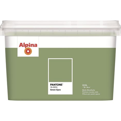 Alpina Wandfarbe Pantone matt green eyes 2,5 L Wandfarbe (1/3)