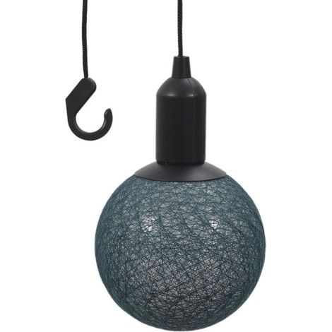 Boule décorative lumineuse suspendue grise (ø15cm) (1/3)