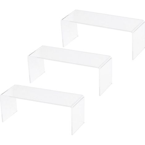 présentoirs à chaussures en acrylique transparent, étagère en forme de U, présentoir pour jouets, sacs et cosmétiques (M) (1/4)