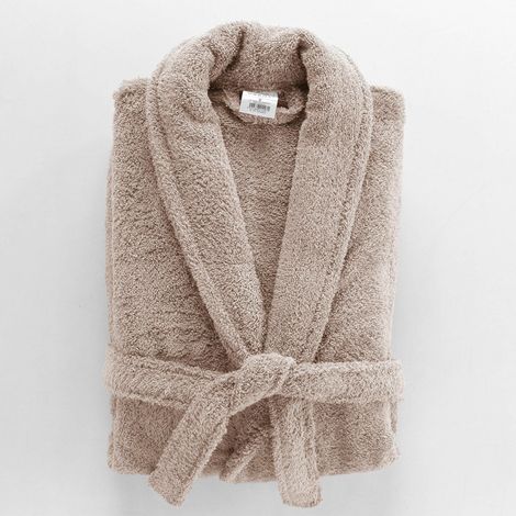 Peignoir Col Chale Tendresse taupe (1/4)
