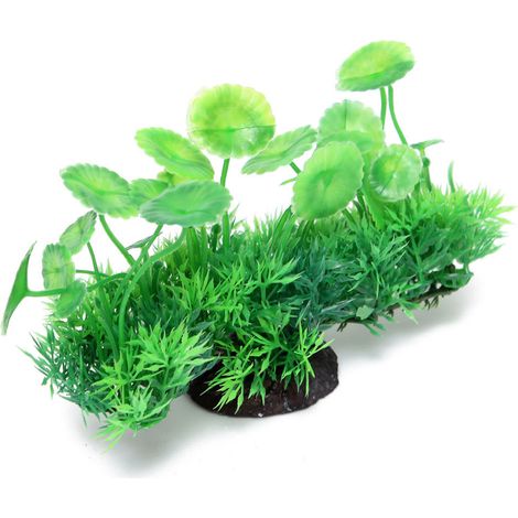 1 plante artificielle pour aquarium, PVC non toxique, 20 x 8 x 16 cm, décor aquatique réaliste, aménagement paysager pour eau douce ou salée (1/5)