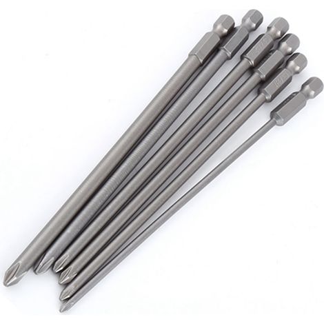 6-teiliges 1/4" S2 Stahl 150 mm magnetisches Schraubendreher-Bit-Set für Kreuzschlitzschraubendreher (1/5)